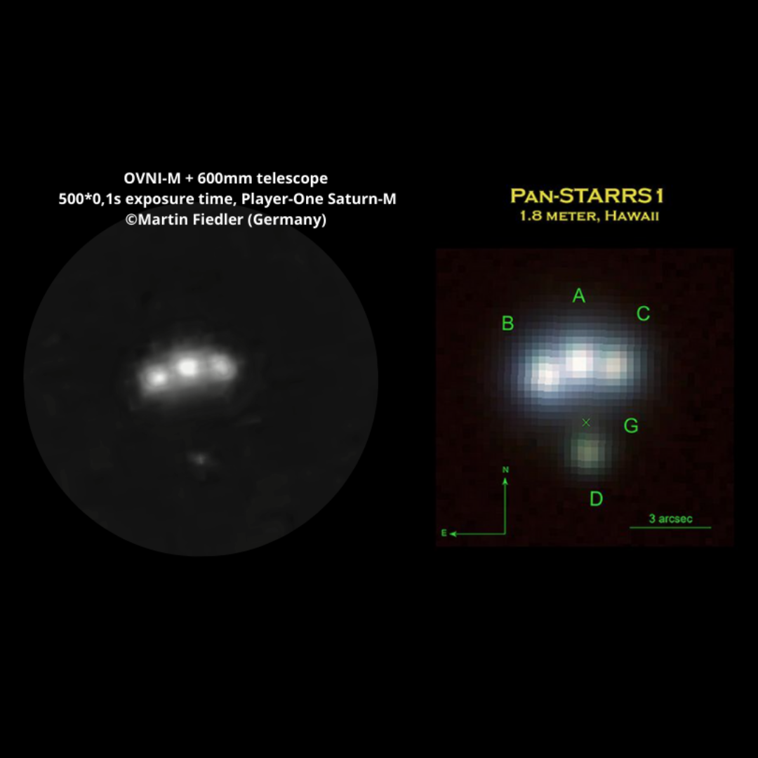 Visual observation and pic of Andromeda's Parachute quasar with OVNI-M